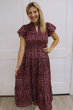 High Hopes Patterned Midi, Black