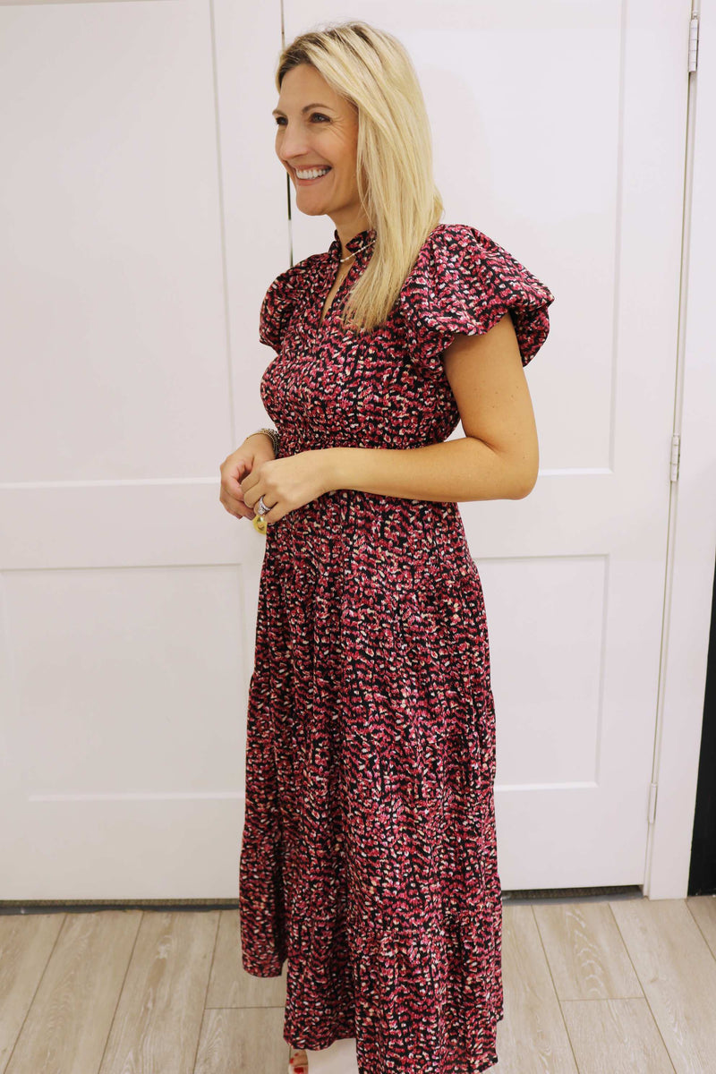 High Hopes Patterned Midi, Black