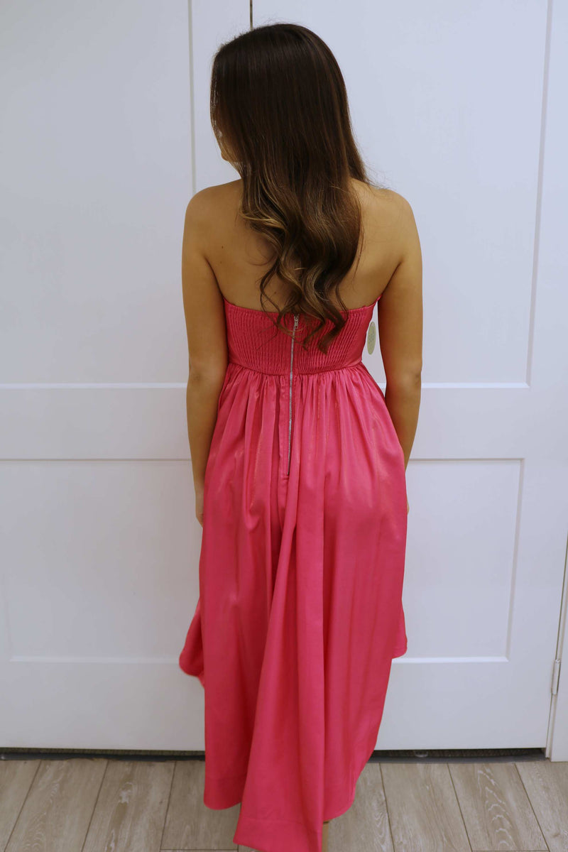 Hit The Runway High Low Midi, Pink