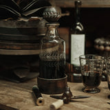 Laureles Decanter w/ Laurel Ballin Etched & Iron Base