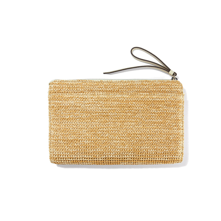 Contempo Straw Pouch, Natural/White