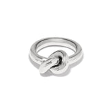 Interlock Single Knot Silver Ring
