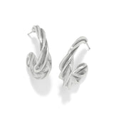 Antica Hoop Earrings, Silver