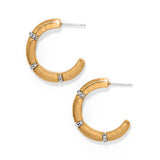 Meridian Geo Open Hoop Earrings, Gold