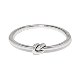 Interlok Single Knot Hinged Bangle, Silver