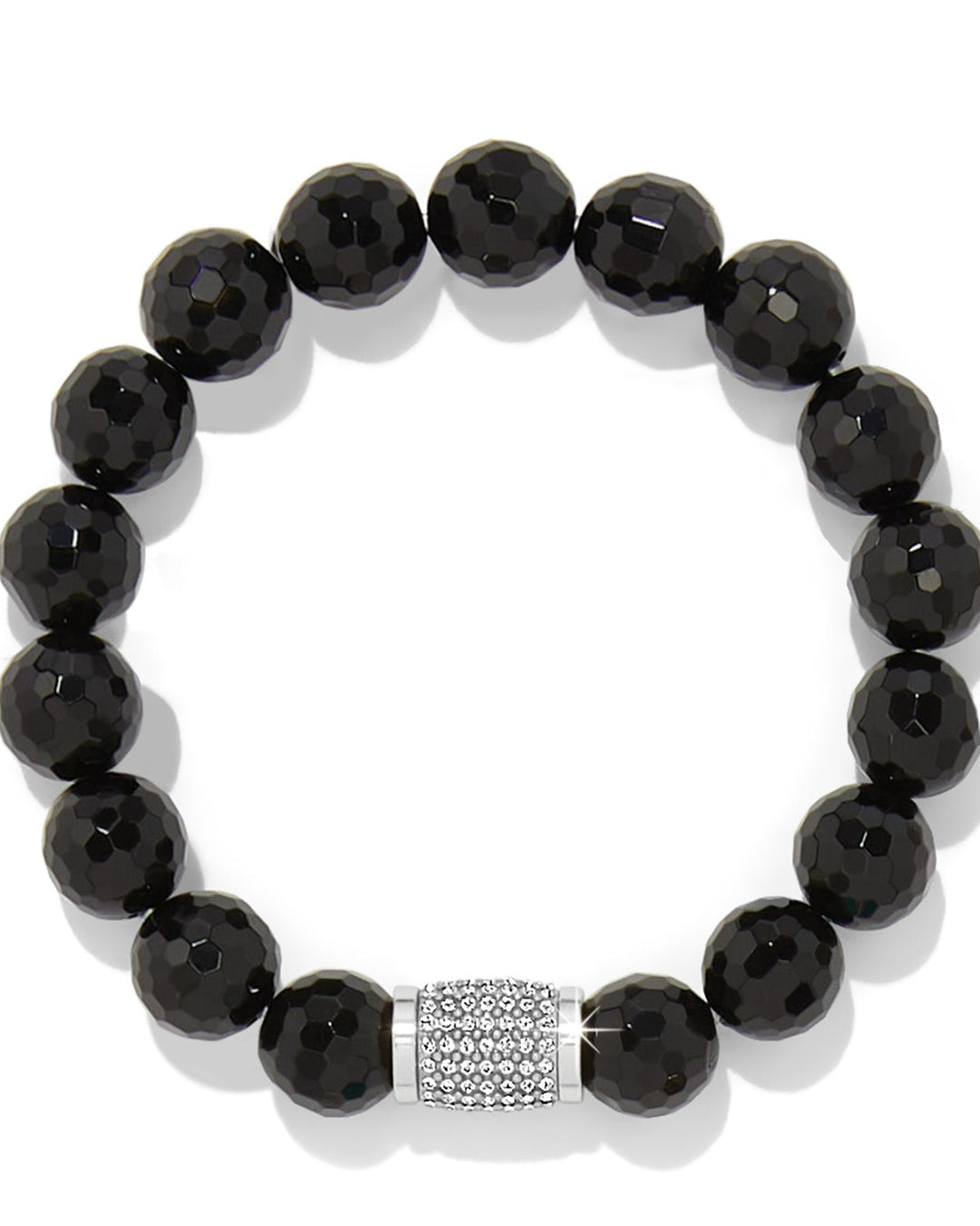 Meridian Solis Bead Stretch Bracelet, Black