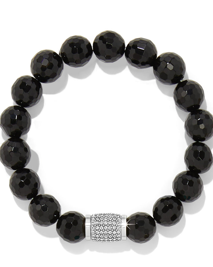 Meridian Solis Bead Stretch Bracelet, Black