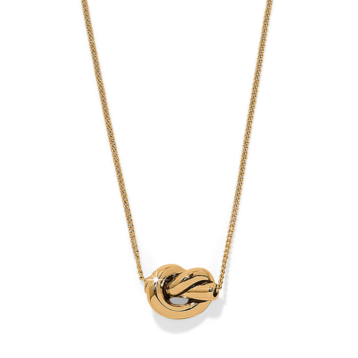 Interlok Single Knot Mini Necklace, Gold