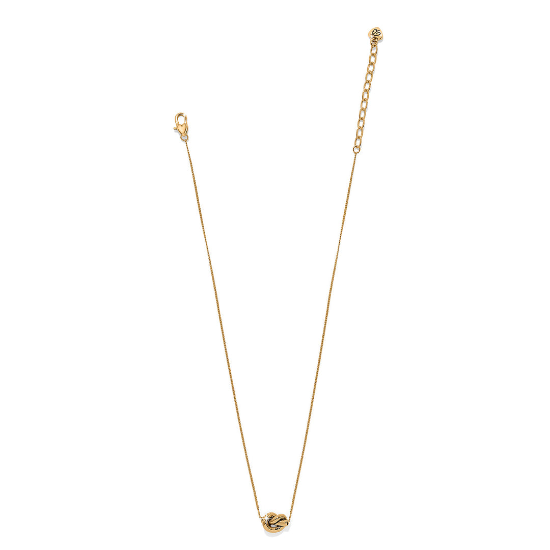 Interlok Single Knot Mini Necklace, Gold