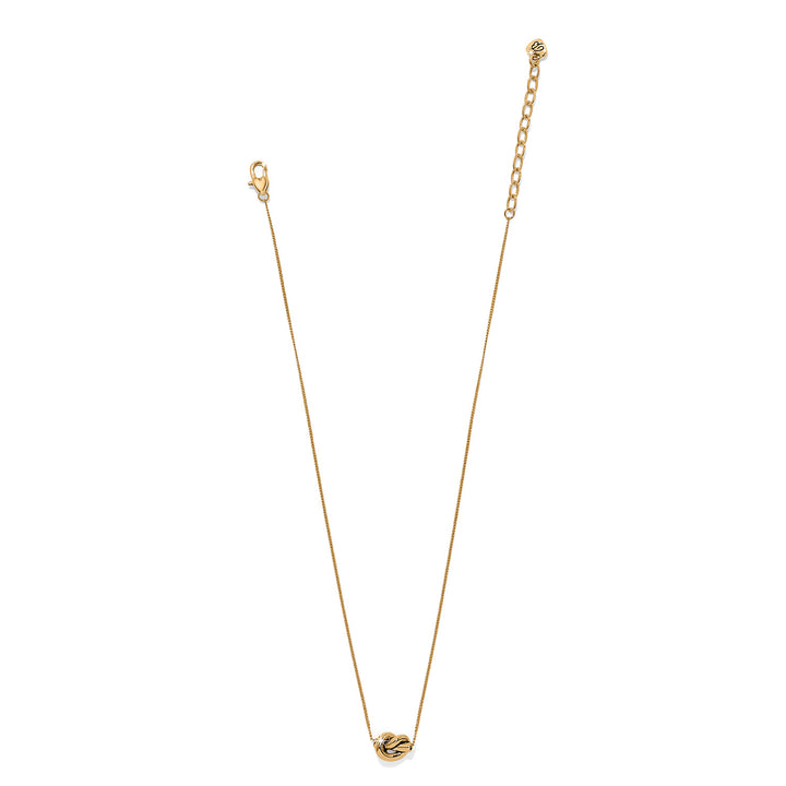 Interlok Single Knot Mini Necklace, Gold