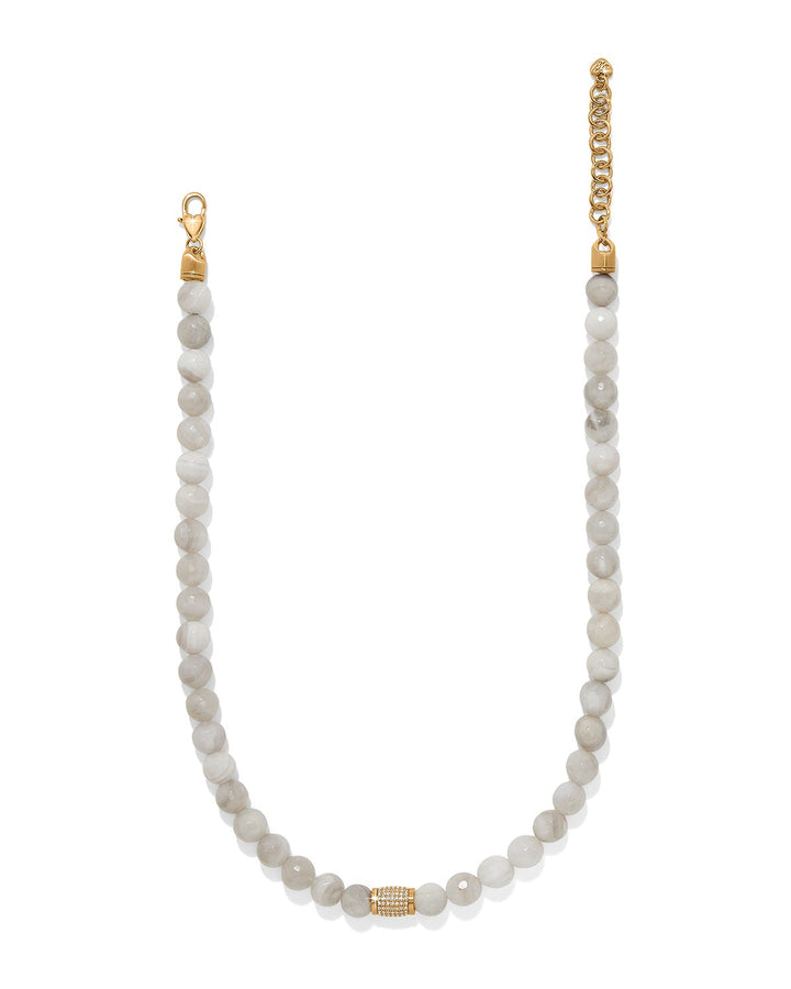 Meridian Solis Bead Necklace, Cream