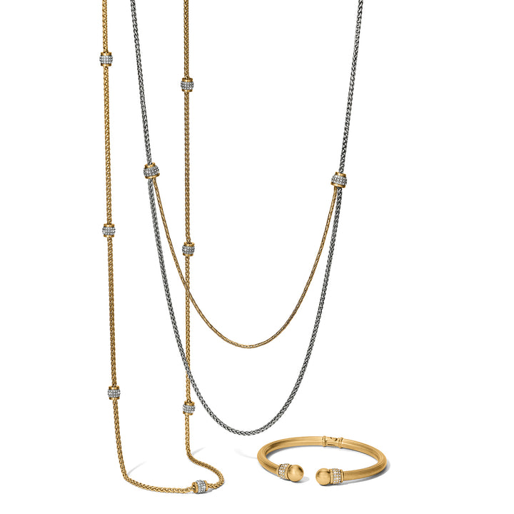 Meridian Petite Long Necklace, Gold