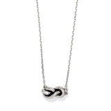 Interlok Single Knot Petite Necklace, Silver