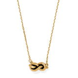Interlok Single Knot Petite Necklace, Gold