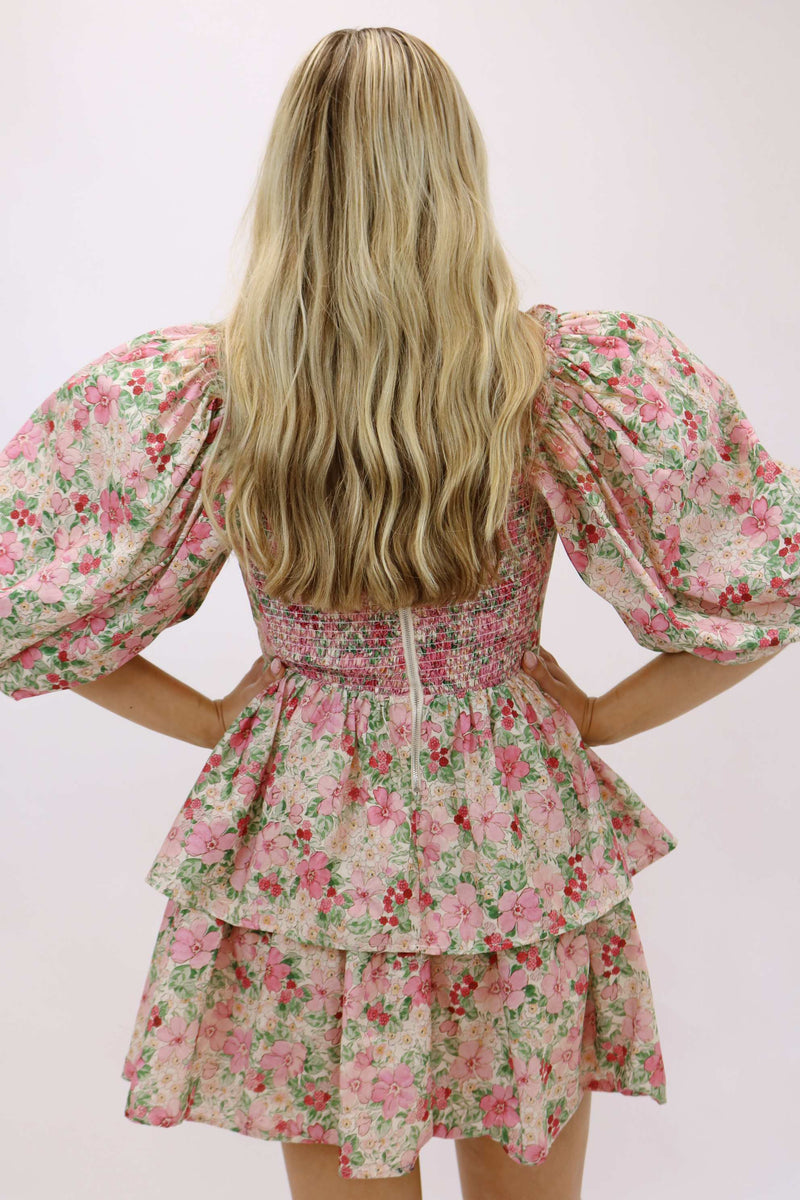 Calla Smocked Floral Mini Dress