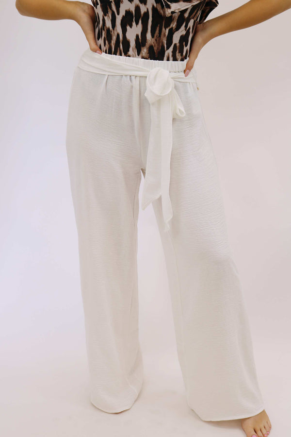 Taylor Wide Leg Pant, Blanc