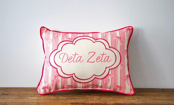 Custom Sorority Bow Pillow