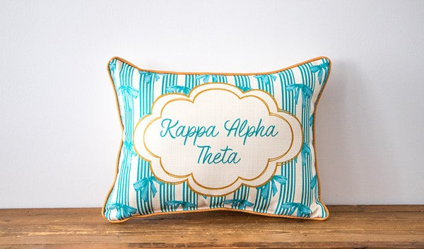 Custom Sorority Bow Pillow
