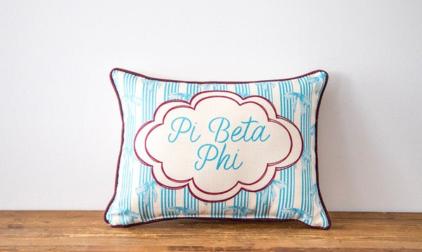Custom Sorority Bow Pillow
