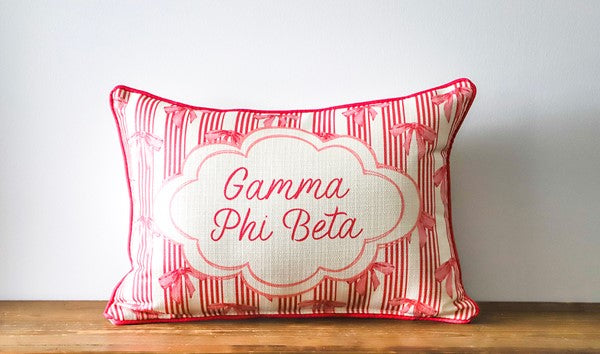 Custom Sorority Bow Pillow