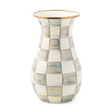 Sterling Check Tall Vase