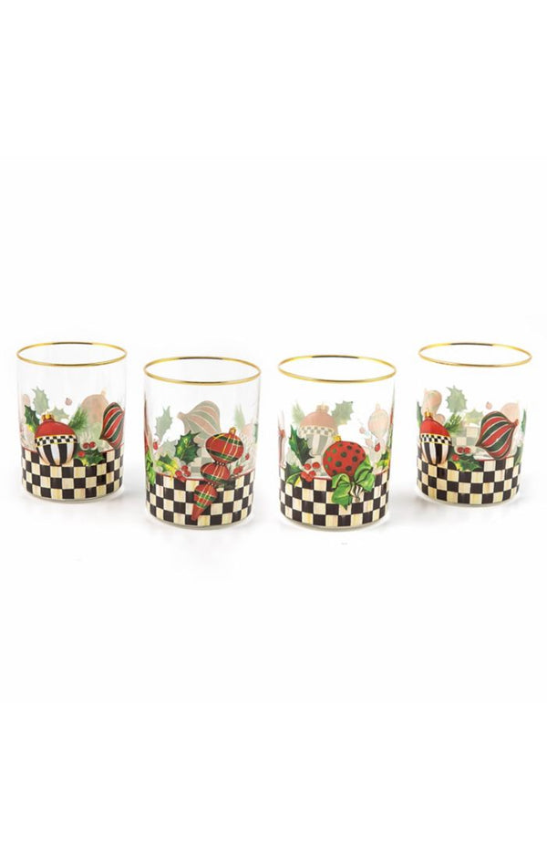 Deck The Halls Tumbler, Set of 4