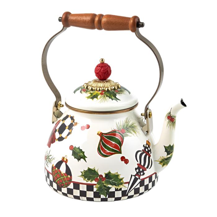 Deck The Halls 2 Quart Tea Kettle