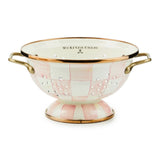 Rosy Check Enamel Colander, Small
