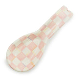 Rosy Check Enamel Spoon Rest