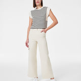Stretch Twill Cropped Trouser, Eggshell
