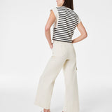 Stretch Twill Cropped Trouser, Eggshell