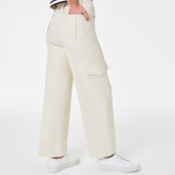 Stretch Twill Cropped Trouser, Eggshell