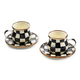 Courtly Check Espresso Cup & Saucer Set (2)