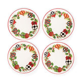 Deck The Halls Salad Plates, Set of 4