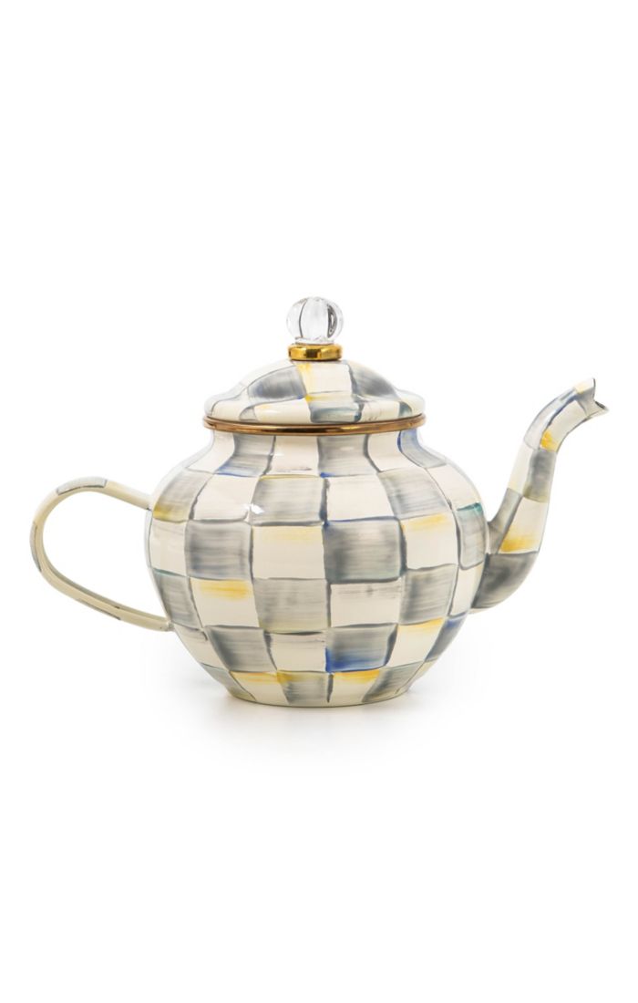 Sterling Check 4 Cup Teapot