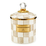 Mocha Check Small Canister