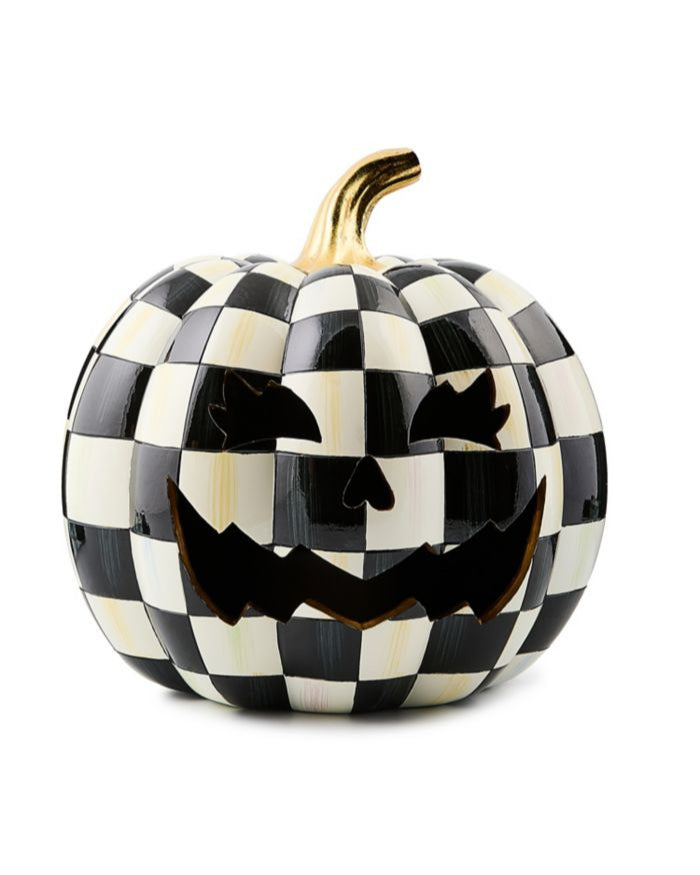 Courtly Check Illuminated Jack O'Lantern