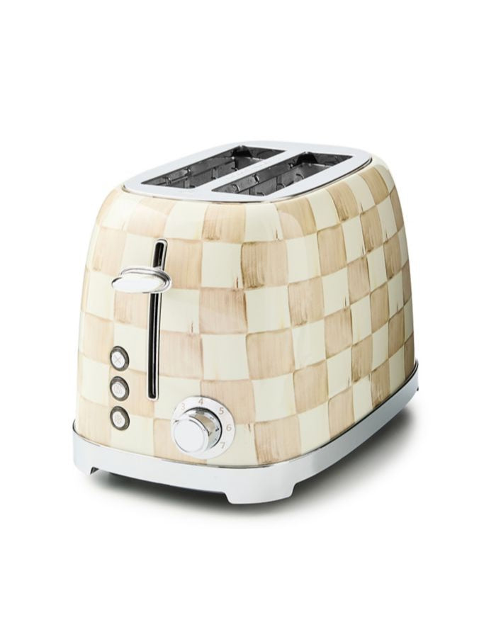 Mocha Check 2-Slice Toaster
