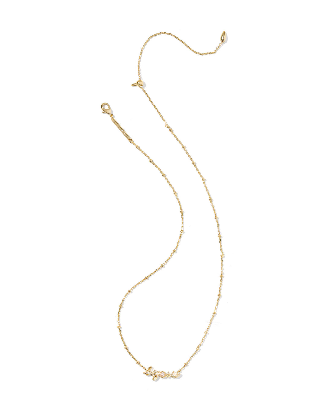 Big Sis Short Pendant Gold Necklace, Freshwater Cultured Pearl