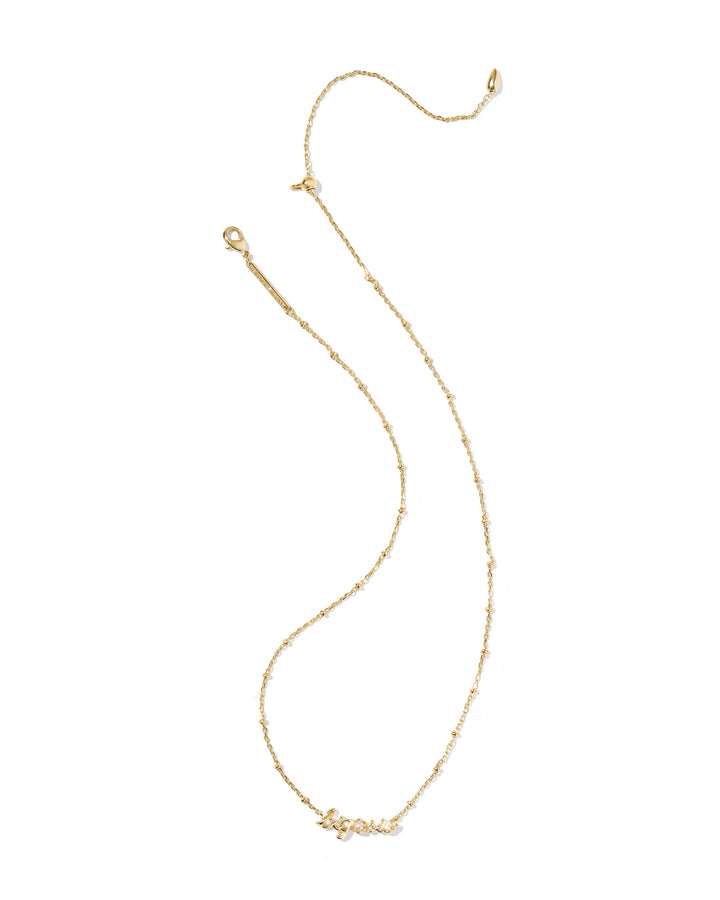 Big Sis Short Pendant Gold Necklace, Freshwater Cultured Pearl