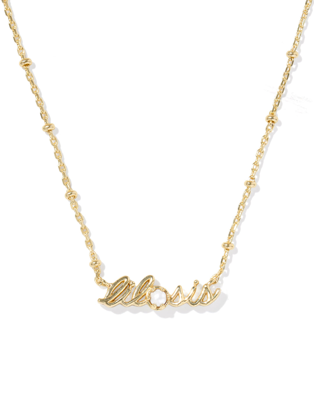 Lil Sis Short Pendant Gold Necklace, Freshwater Cultured Pearl