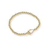 Cheer Stretch Bracelet Mother of Pearl, Gold