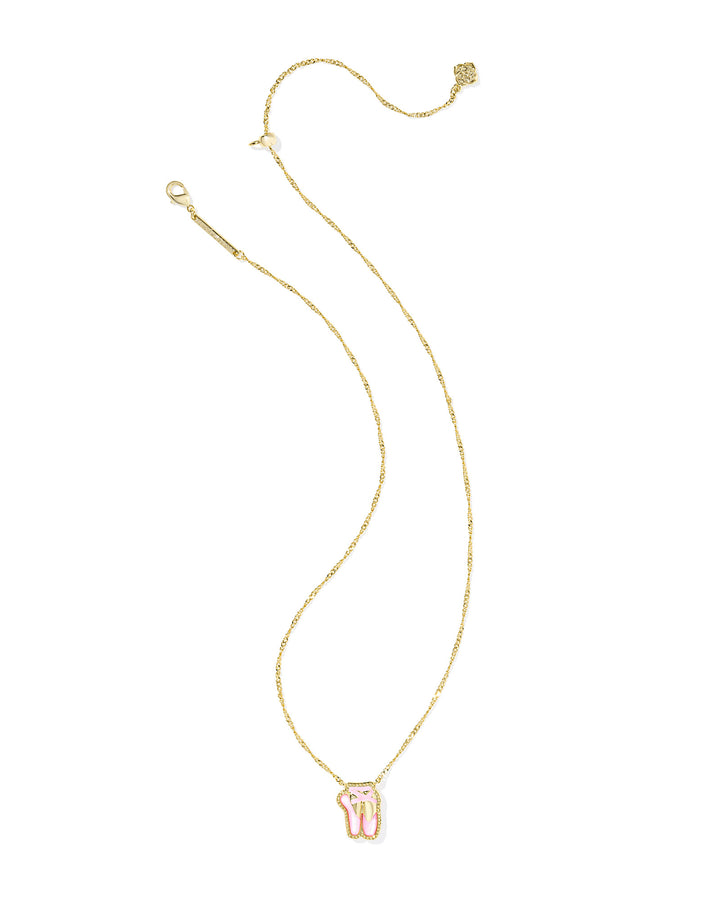 Ballet Short Pendant Necklace, Gold