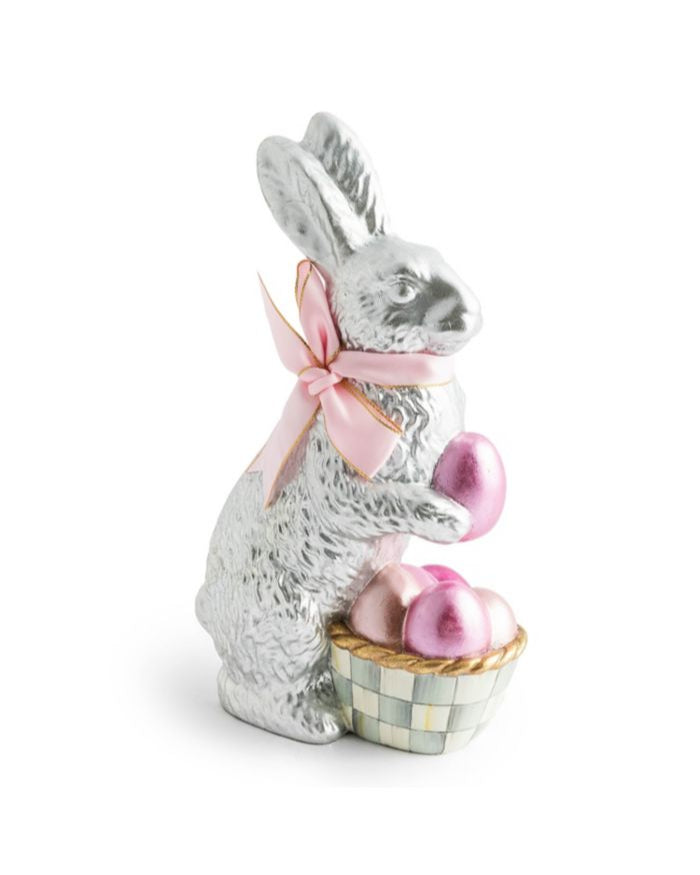 Touch Of Pink Foil Bunny, Silver