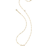 Haley Bow Short Pendant Gold Necklace, Ivory MOP