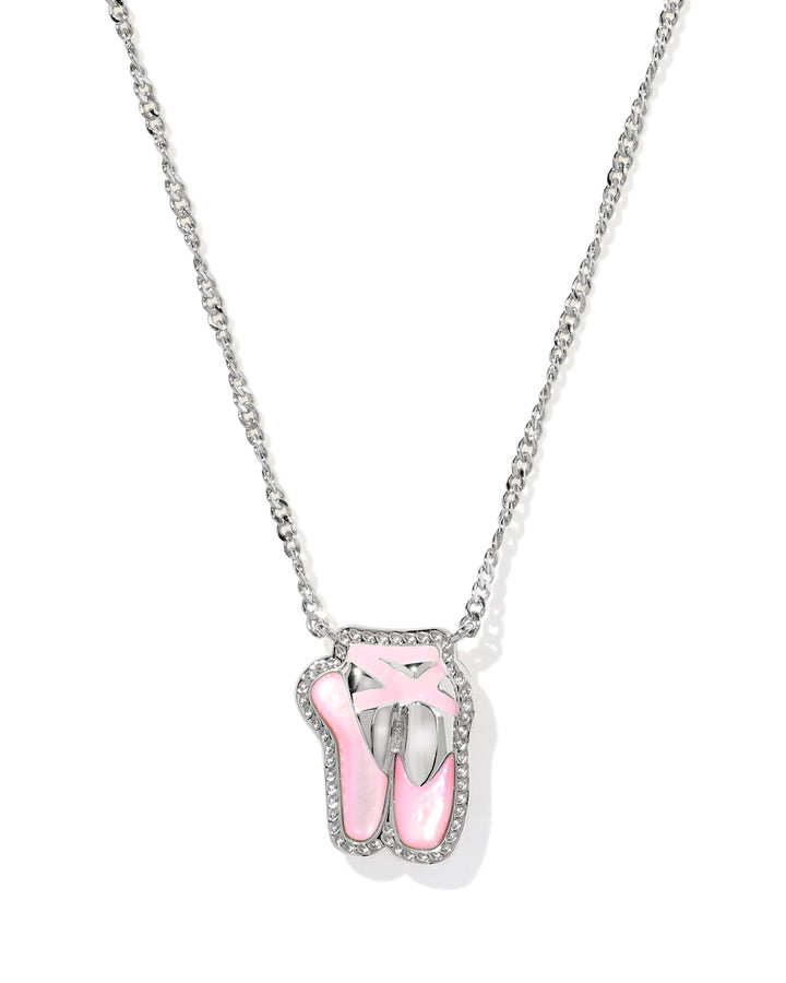 Ballet Short Pendant Necklace, Silver