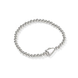 Cheer Stretch Bracelet Mother of Pearl, Silver