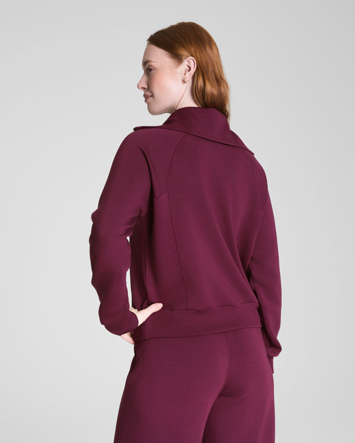 Spanx® AirEssentials Half Zip, Plum Berry