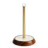 Mocha Check Paper Towel Holder