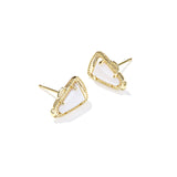 Cheer Stud Earring White Mother of Pearl, Gold